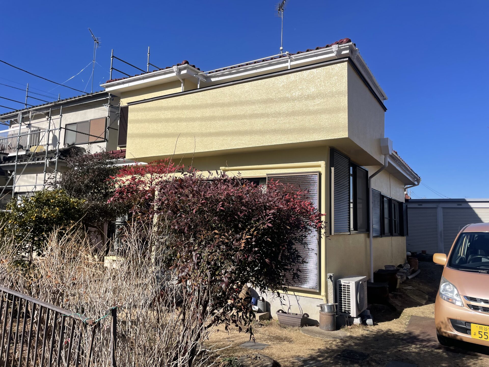 埼玉県東松山市でイエロー系に塗装を行い、家全体が明るい雰囲気になりました　！！施工後