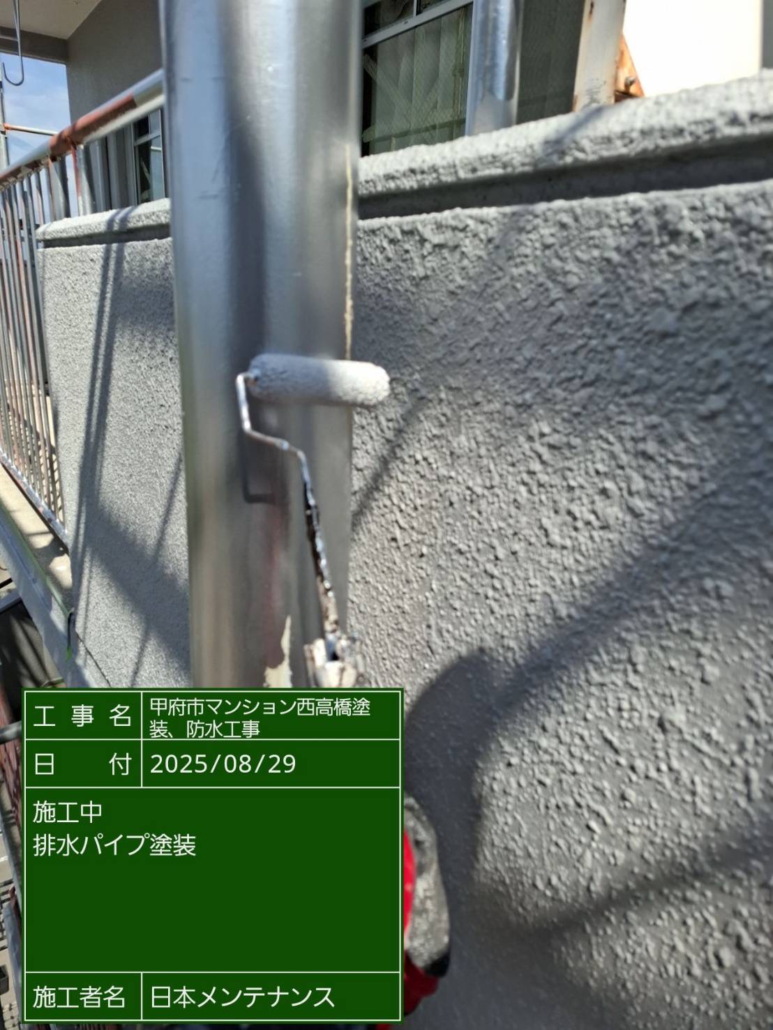 排水パイプ塗装