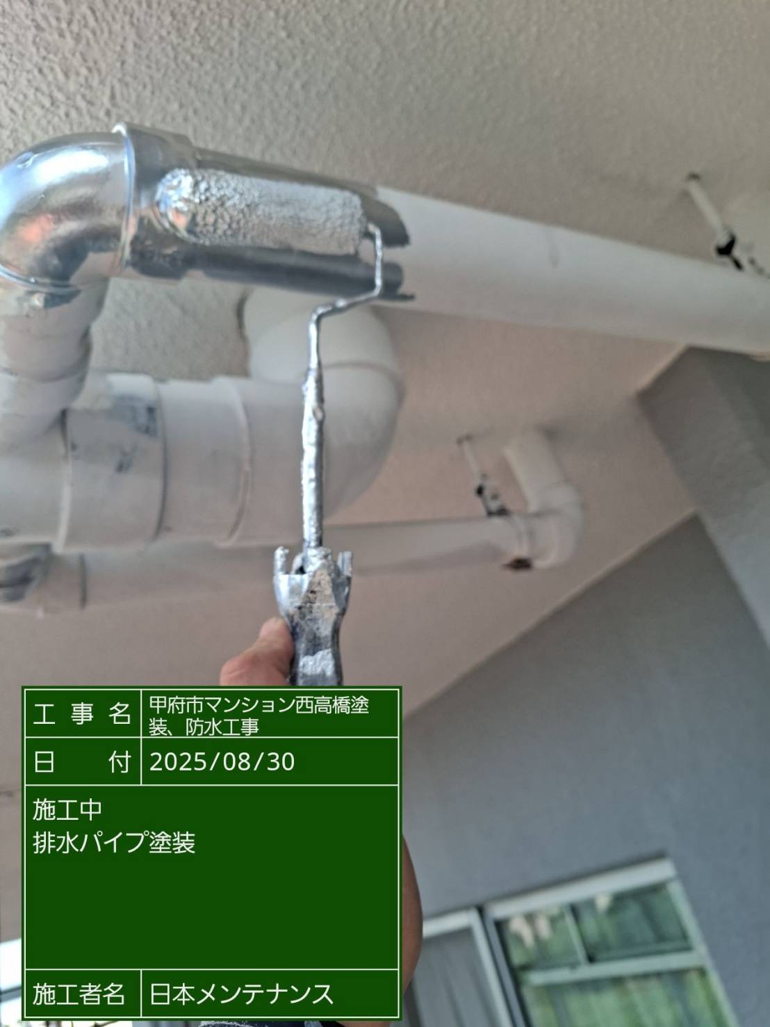 排水パイプ塗装