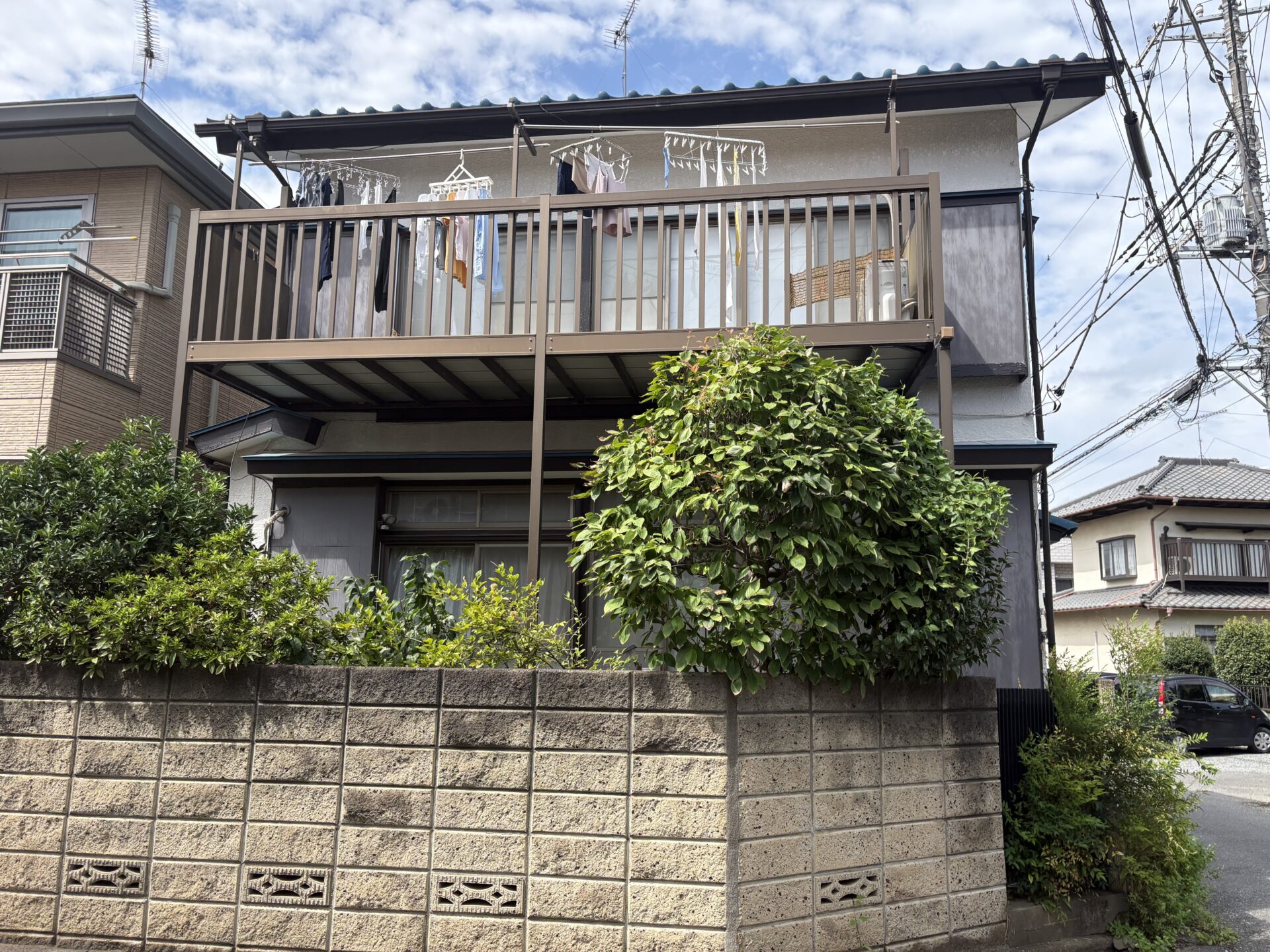 埼玉県狭山市　M様邸　外壁塗装工事の途中経過です。施工前