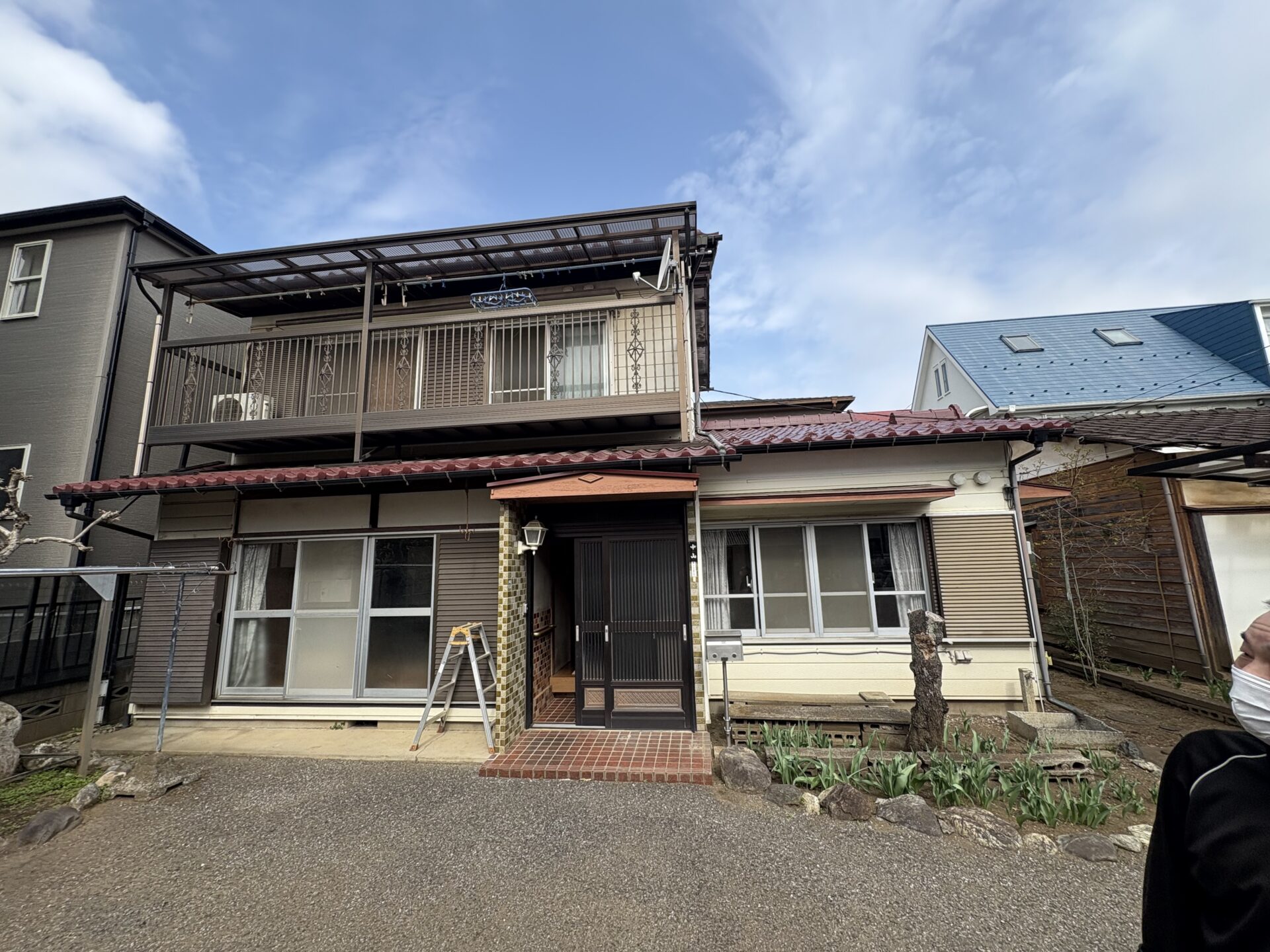 埼玉県狭山市　N様邸　外壁塗装工事の途中経過です。施工前
